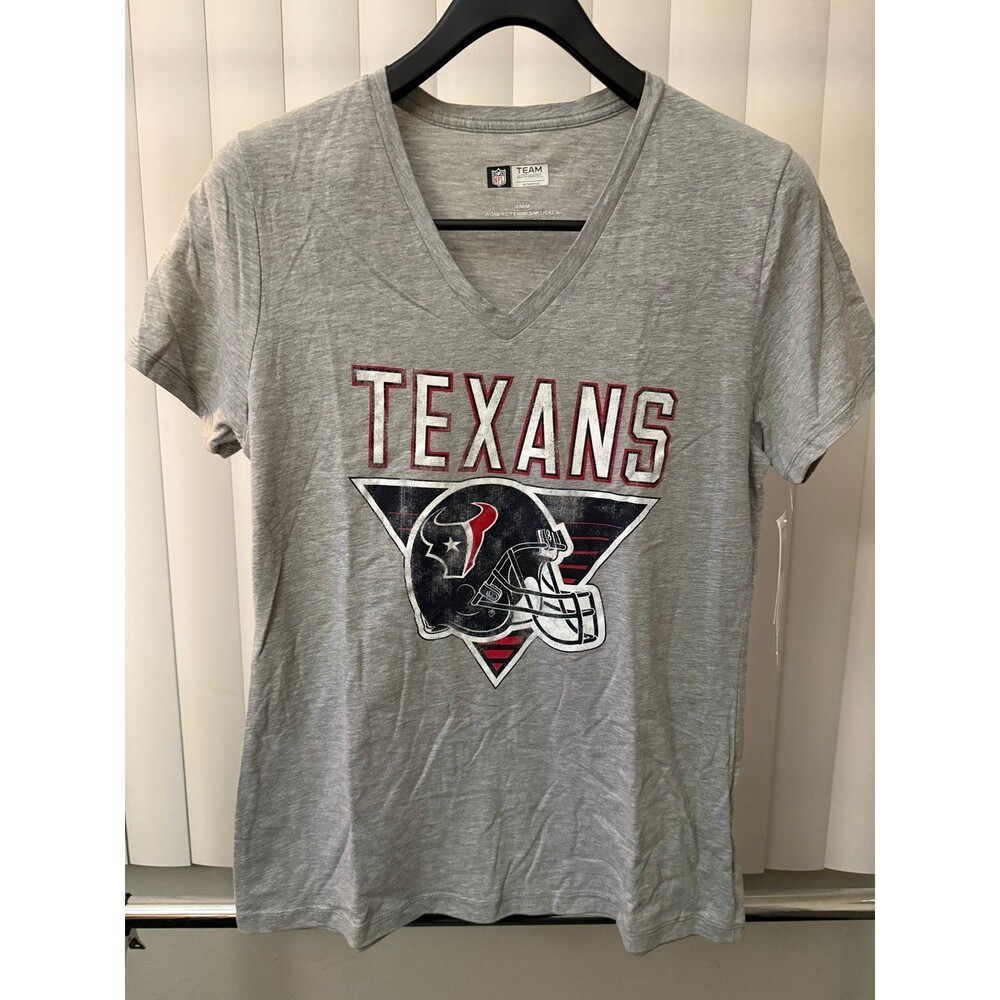 NWT Women’s Team Apparel Houston Texans  Gray V-Neck Shirt Size Medium
